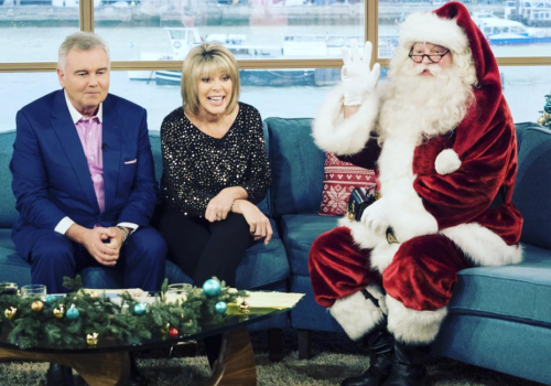 Santa Claus interviewed on ITV’s This Morning by Eamonn Holmes and Ruth Langsford